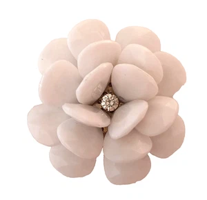 Colgante floral blanco brillante para hacer joyas centro de diamantes de imitación 2 1/4 pulgadas - Imagen 1 de 13