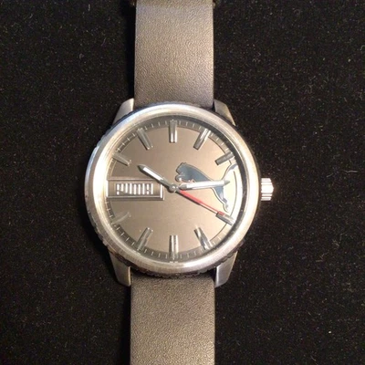 Puma Men's ULTRAFRESH Ultrasize Stainless, Black Dial, Watch, New Battery - image 1 of 4