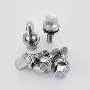 20pc Flat Seat Wheel Lug Bolts Screws M12x1.25 Hex 17mm Lenght 59mm - Picture 1 of 9