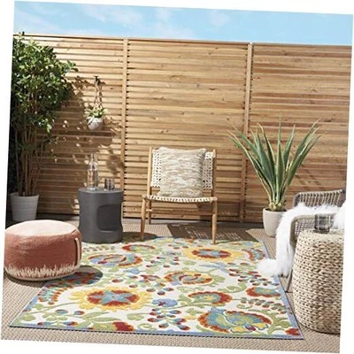  Aloha Interior/Exterior Marfil/Multi 5'3" x 7'5" (Rectangular) Marfil Multicolor Foto 1 de 4