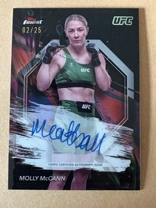 Topps Finest UFC Molly McCann 2024 automático negro SSP/25 - Imagen 1 de 2