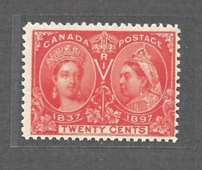 Canada Stamp #59i, 1987 Victoria Jubilee, 20 Cent Deep Vermillion, F/VF. MNH - Image 1 of 2
