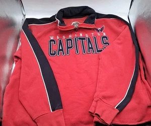 Washington Capitals Screaming Eagle Grafik Pullover Größe M ROT Vintage USA - Bild 1 von 10