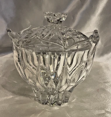 Gorham Full Lead Crystal Covered Candy Dish Bowl West Germany Vintage Elegant - Image 1 of 4