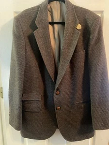 Mens Bardstown 100% Wool Blazer Jacket 44L Elbow Patches - Picture 1 of 10