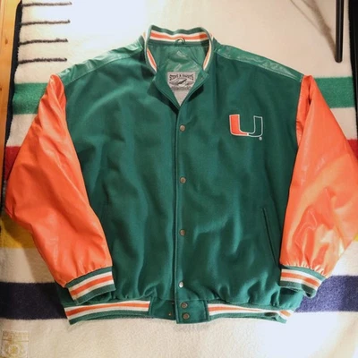 VINTAGE Mens Miami University Bomber Varsity Jacket Steve & Barry's Sz XL - Image 1 of 4