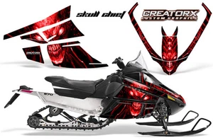 ARCTIC CAT F SERIES SNOWMOBILE GRAPHICS KIT CREATORX DECALS SKULL CHIEF RED - Picture 1 of 1