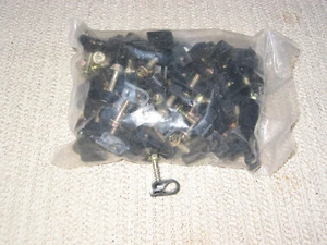 50 pcs Black Grip-Clip Screw Cable Clamp Holder RG6 Coax Coaxial Satellite - Picture 1 of 1