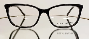 Originale LUCKY BRAND D225 Eyeglasses BLACK New Plastic 54-16-140 - Picture 1 of 13