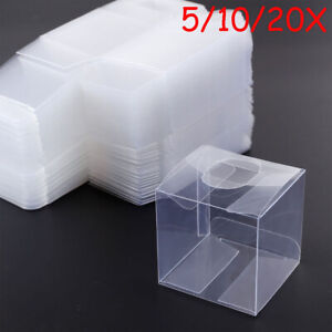 5/10/20X Clear Square Box PVC Candy Boxes 5x5cm Gift Baby Shower Wedding Party