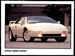 Lotus Turbo Esprit 4 x 5.5 Inch RGA Car Collectors Card c1989 - Bild 1 von 2