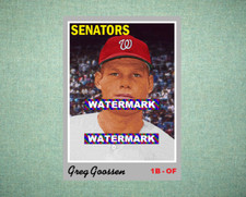 Greg Goossen Washington Senators 1970 Style Custom Baseball Art Card