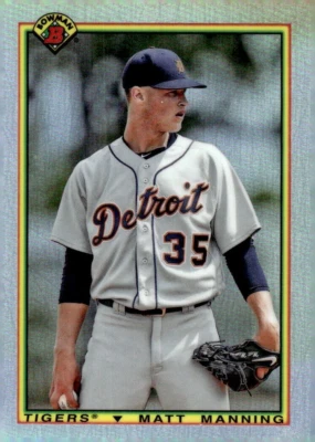 2019 Bowman Retro 1990 Bowman Chrome #90B-MM Matt Manning - Detroit Tigers - Image 1 of 2