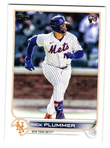 2022 Topps Update # US247 Nick Plummer New York Mets Rookie - Bild 1 von 2