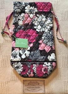 Bolso de Mano Vera Bradley Mocha Rouge Cheers To You Botella de Vino Bolso con Cordón - Imagen 1 de 7