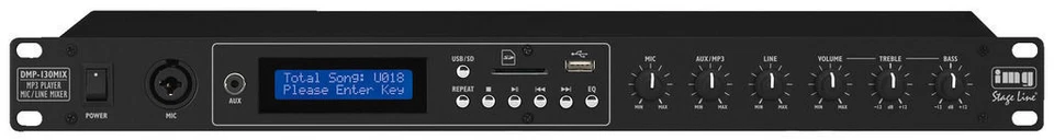Img Stage Line DMP-130 MIX MP3-Spieler Y Mikrofon-Line-Mischer - Imagen 1 de 2