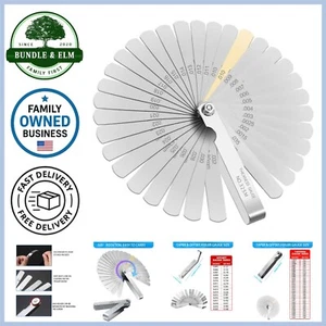 Juego de manómetros de acero inoxidable 32 cuchillas métricas SAE válvula hueco espesor - Imagen 1 de 9