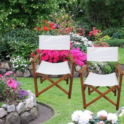 2 x Portable Garden Folding Camping Chair Heavy Duty Fishing Picnic Beach Chairs - Image 1 of 4