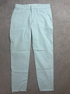 Frank & Eileen Blackrock Raw Hem Italian Twill Ankle Pants Green Size 4 - Picture 1 of 10