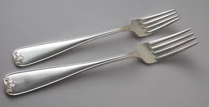 SILVER PLATED 90 NORWAY T.H MARTHINSEN DINNER FORK AND SIDE FORK - Picture 1 of 4