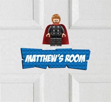Personalised Thor Vinyl Door Sign Avengers Iron Man Superhero Spiderman