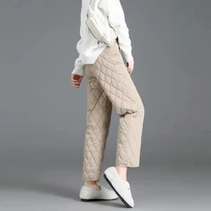 Damen Gepolstert Gekürzt Hose Gesteppt Freizeit Thermal Skifahren Winter - Bild 1 von 15