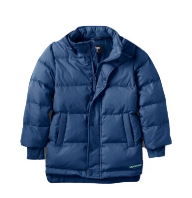 Lands' End куртка для мальчиков синий широкий канал вниз пуховик Parker 524934 размер XS (4-5) - Изображение 1 из 4