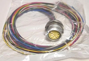 Mencom MIN-19FR-5-BM Bulkhead Female 19-Pin Connector 60" Leads - New / Sealed - Picture 1 of 4