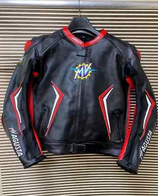 MV Agusta Racing Leather Jacket – Motorcycle Biker Jacket - Image 1 of 3