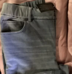 Peace Love World Women's Jeans Sz S French Terry Jean Joggers Blue A469926 - Picture 1 of 3
