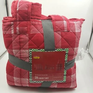 4-Pc Charter Club Tartan Plaid Flannel KING Sheet Set Blue Green 100% Cotton - Picture 1 of 16