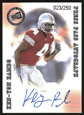 2001 Press Pass SE Autographs Silver #36 Ken-Yon Rambo /250