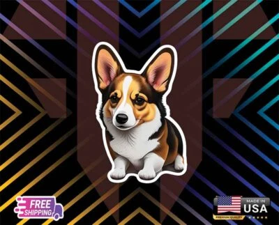 HF CORGI DOG CAR DECAL STICKER DESIGN LAMINATED CUSTOM SIZE DM ME