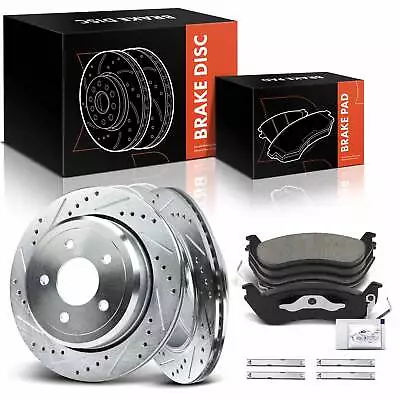 Новые перфорированные тормозные диски и тормозные колодки для Ford Crown Victoria Grand Marquis задние - Изображение 1 из 4