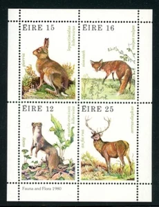 Ireland 1980 Fauna and Flora Minisheet Position 3, Scott #483a SG#MS465 MNH  - Picture 1 of 4