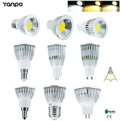 12W DC 12V 24V GU10 E27 MR16 GU5.3 Dimmable LED COB Spotlight 6W 9W Bulb Lamp RT - Image 1 of 4