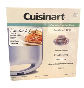 New Cuisinart Non Stick Indoor Sandwich Maker Panini Grill Cheese 2013 - Picture 1 of 2
