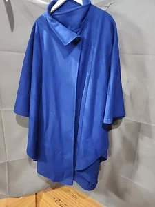 Vintage Blue Wrap Coat Beekman Place NY One Size 38" Long Perfect Condition - Picture 1 of 9