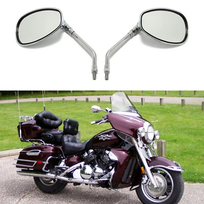 2 espejos retrovisores laterales cromados para motocicleta 10 mm para Yamaha V Star 950 1100 Foto 1 de 4