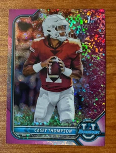Mini refractor de diamante fucsia Bowman U Casey Thompson 2022 1st Bowman #15/150 - Imagen 1 de 4