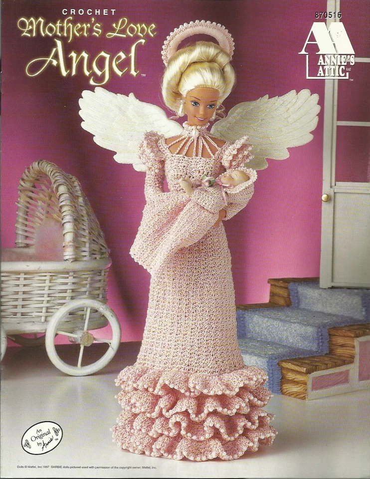 Annie's Attic Mother's Love Angel Doll Costume Crochet Pattern Booklet HTF OOP
