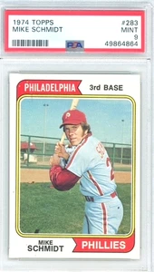 1974 TOPPS MIKE SCHMIDT #283 PHILADELPHIA PHILLIES PSA 9 MINT HALL OF FAME - Picture 1 of 2