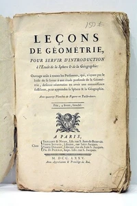 Seltenes Buch Lehre Geographie Kartographie Gravurbretter Paris 1775 - Bild 1 von 11