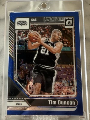 2024-2025 Panini Donruss Optic Tim Duncan Blue Glitter #248 2/15 Foto 1 de 3