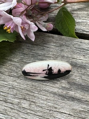 Spilla norvegese Thorleif Johnsen argento sterling smaltato Norvegia vintage 152 - Immagine 1 di 4