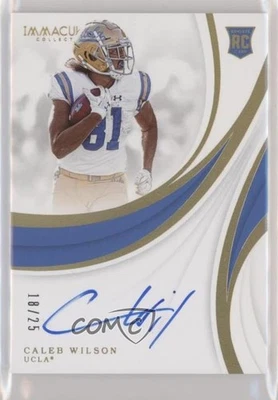 2019 Panini Immaculate Collegiate Gold /25 Caleb Wilson #156 Rookie Auto RC - Image 1 of 2