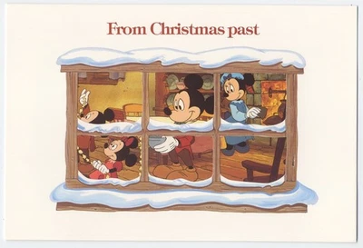 TARJETA DE NAVIDAD + Sobre Walt Disney Productions, MICKEY'S CHRISTMAS CAROL 1977 Foto 1 de 4