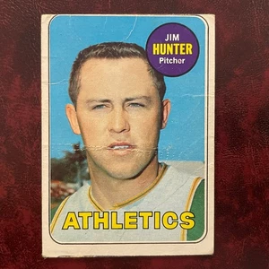 1969 Topps Set Jim Catfish Hunter #235 Oakland A's - En muy buena condición - - Imagen 1 de 2