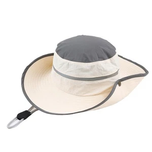 Woman-Man-Fishing-Summer-Sun-Hat Wide Brim Waterproof UV Protection Beach Mes... - Picture 1 of 9