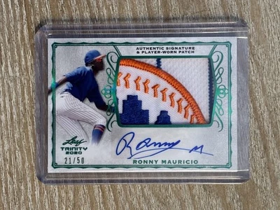 2020 Leaf Trinity Ronny Mauricio Patch Auto Green Parallel (36/50) - Image 1 of 2